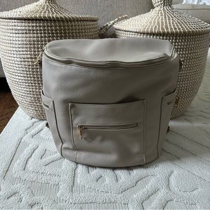 Vegan Leather Diaper Bag Backpack